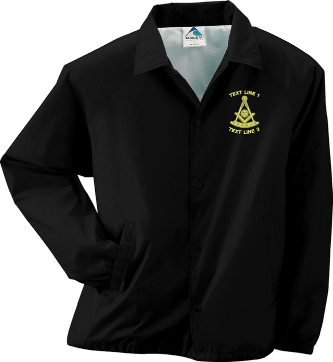 Past Master Windbreaker / Coaches Jacket Embroidered (image for) Past Master Windbreaker / Coaches Jacket Embroidered