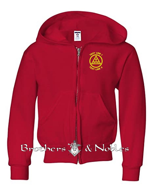 Royal Arch Mason Full Zipper Hooded Sweat (image for) Royal Arch Mason Full Zipper Hooded Sweat