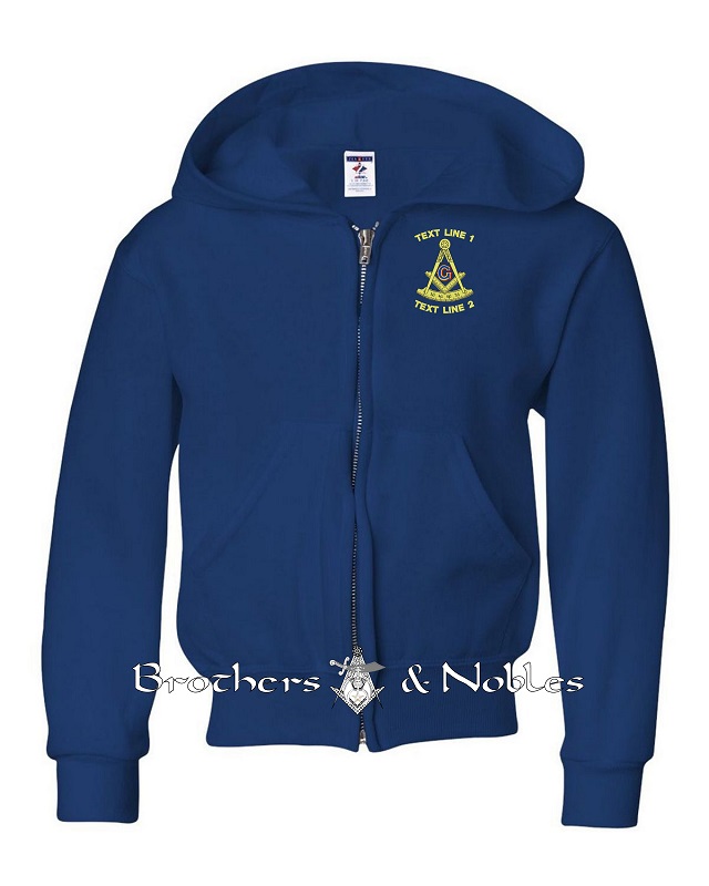 Masonic / Mason Past Master Full Zipper Hooded Sweat #824 (image for) Masonic / Mason Past Master Full Zipper Hooded Sweat #824