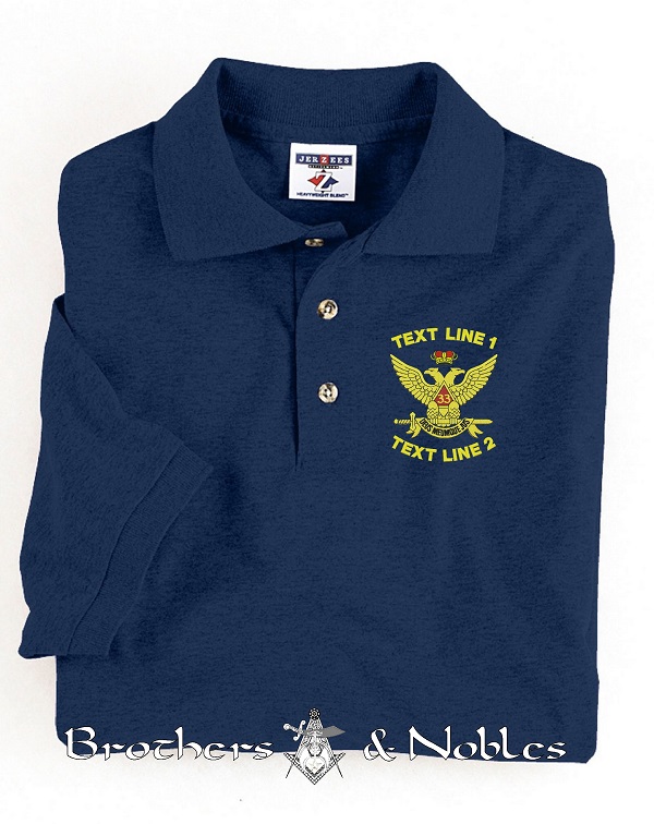 Scottish Rite 33RD Degree Polo 50/50 #863 (image for) Scottish Rite 33RD Degree Polo 50/50 #863