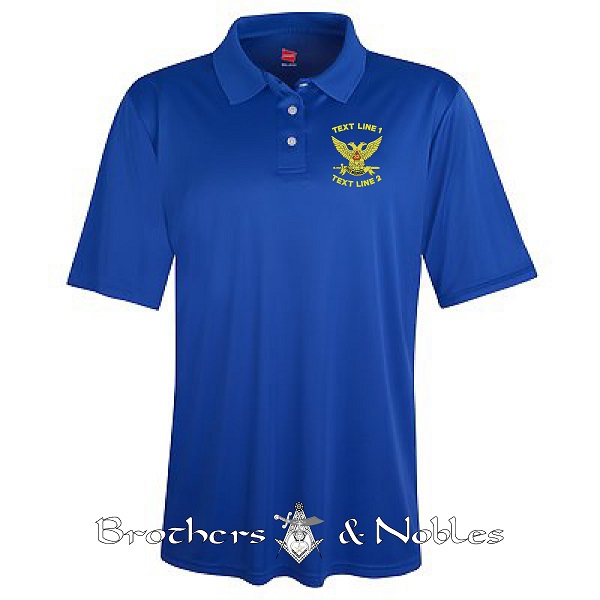 Scottish Rite 32ND Degree Polo Moisture Wicking #867 (image for) Scottish Rite 32ND Degree Polo Moisture Wicking #867