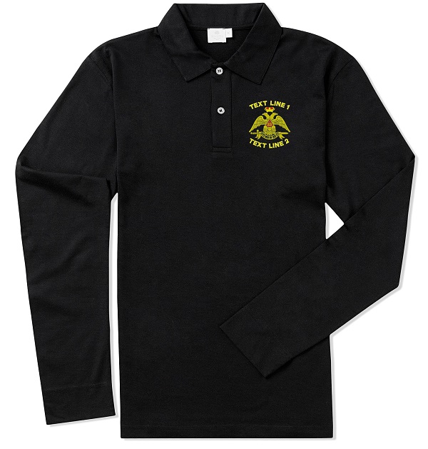 Scottish Rite 33RD Degree Polo L/S #868 (image for) Scottish Rite 33RD Degree Polo L/S #868