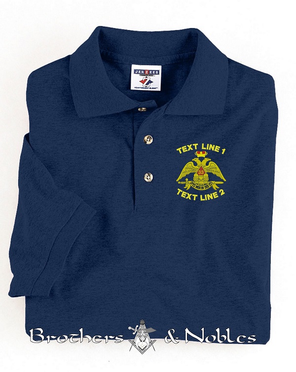 Scottish Rite 33RD Degree Polo 50/50 #868 (image for) Scottish Rite 33RD Degree Polo 50/50 #868